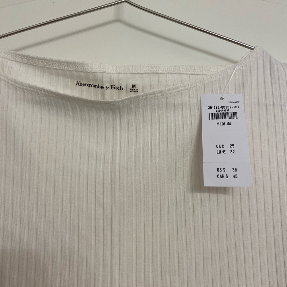Abercrombie & Fitch White Ribbed Tank Top - Picture 5 of 5